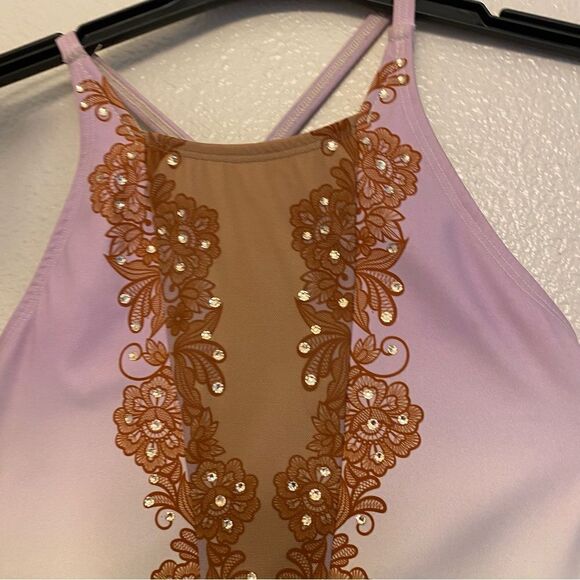 The Line up dance costume lyrical lavender brown ombre water color Cora LC/ SA - Picture 5 of 9